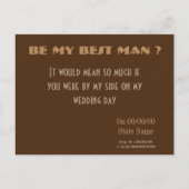 俺の花婿介添人か？俺の股間か インビテーションポストカード (裏面)