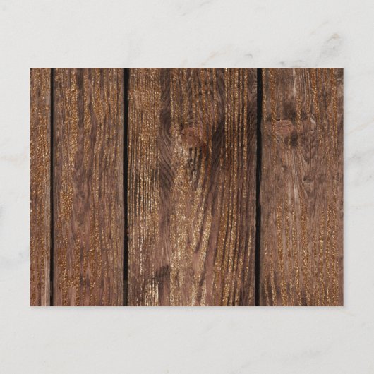 俺の花嫁のウッド&レースフェイクか インビテーションポストカード (裏面)