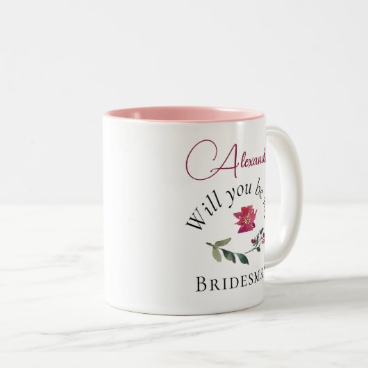 俺の花嫁のクリスマスポインセチアか ツートーンマグカップ (正面右)