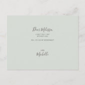 俺の花嫁のセージおもしろいグリーンか インビテーションポストカード (裏面)