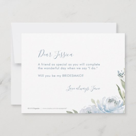 俺の花嫁のダスティブルーフローラか 招待状 (裏面)