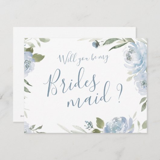 俺の花嫁のダスティブルーフローラか 招待状 (正面/裏面)