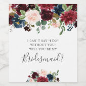 俺の花嫁のバーガンディフローラか ワインラベル (シングルラベル)