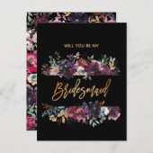 俺の花嫁のバーガンディ・マルサラフローラか インビテーションポストカード (正面/裏面)