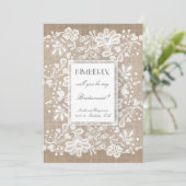 俺の花嫁のバーラップとレースの奴結婚か 招待状 (スタンド正面)