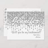 俺の花嫁のメイドか? | シルバーグリッタールック インビテーションポストカード (正面/裏面)