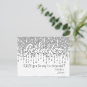 俺の花嫁のメイドか? | シルバーグリッタールック インビテーションポストカード (スタンド正面)