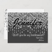 俺の花嫁のメイドか？ | シルバーダイヤモンド インビテーションポストカード (正面/裏面)