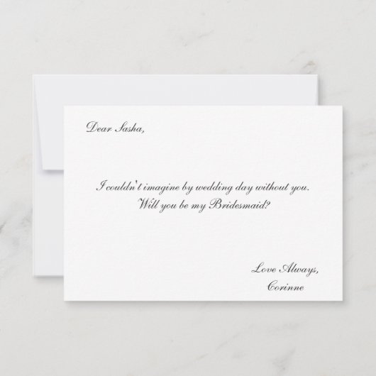 俺の花嫁のメイドか？ |ブライドメイドカード 招待状 (裏面)