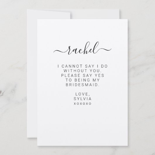 俺の花嫁の付き添いは?結婚パーティーの提案  カード (裏面)