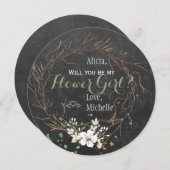 俺の花嫁の冬の黒板になモダンるか 招待状 (正面/裏面)