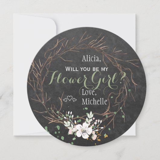 俺の花嫁の冬の黒板になモダンるか 招待状 (正面)