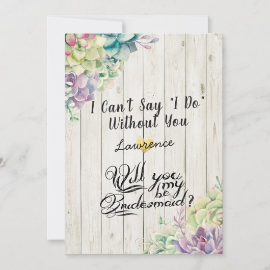 俺の花嫁の多肉質の木になれ素朴るか 招待状 (正面)