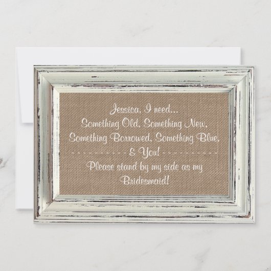 俺の花嫁の白い枠素朴カードか？ 招待状 (裏面)