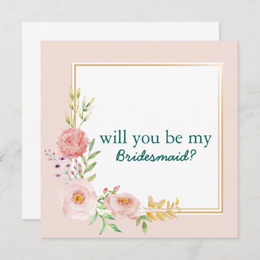 俺の花嫁の花柄カラフルか？ 招待状 (正面/裏面)