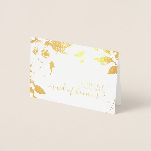 俺の花嫁の金ゴールドかパーソナライズされた? 箔カード (正面)