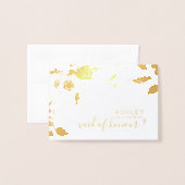 俺の花嫁の金ゴールドかパーソナライズされた? 箔カード (封筒付き正面)