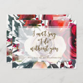 俺の花嫁カードのウィンターレッドか? インビテーションポストカード (正面/裏面)