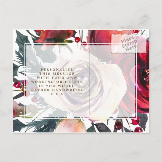 俺の花嫁カードのウィンターレッドか？ インビテーションポストカード (裏面)