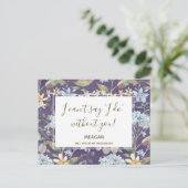 俺の花嫁カードのネイビーフローラか インビテーションポストカード (スタンド正面)