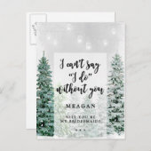 俺の花嫁カードの冬の雪か? インビテーションポストカード (正面/裏面)