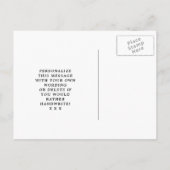 俺の花嫁カードの冬の雪か? インビテーションポストカード (裏面)