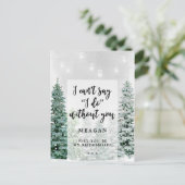 俺の花嫁カードの冬の雪か? インビテーションポストカード (スタンド正面)