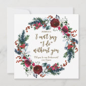 俺の花嫁カード冬赤フローラか 招待状 (正面)