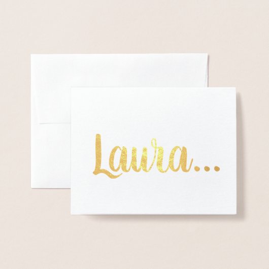 俺の花嫁メイド金ゴールドシルバータイポグラフィか 箔カード (封筒付き正面)