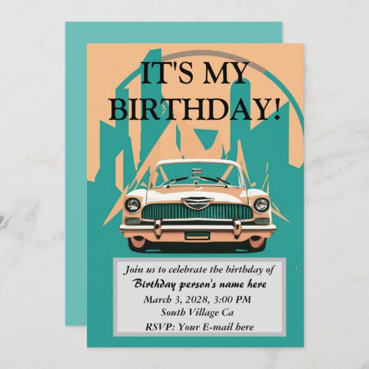 俺の誕生日だ！ 招待状 (正面/裏面)