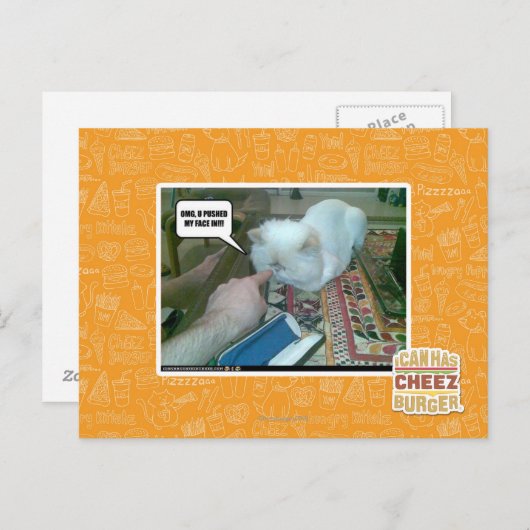 俺の顔を押し込んだ! ポストカード (正面/裏面)