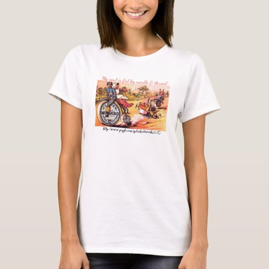 「俺の魂は食べ物を与え糸と糸で紡いだ」 Tシャツ (正面)