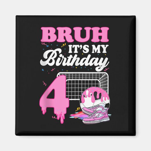 俺の4歳の誕生日 サッカー アイスクリーム 垂れる The マグネット (正面)