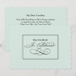 俺のJRのブライドメイドになってくれるか？ミントミニマリスト 招待状