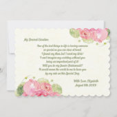 俺のJRのブライドメイドになってくれるか?ロマンチックなバラ 招待状 (裏面)