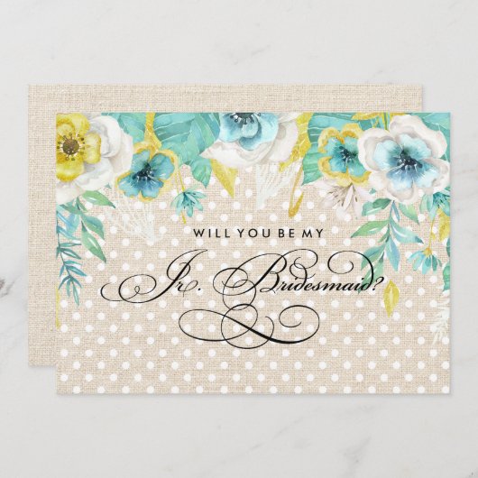 俺のJRの花嫁になってくれるか？水彩フローラ 招待状 (正面/裏面)