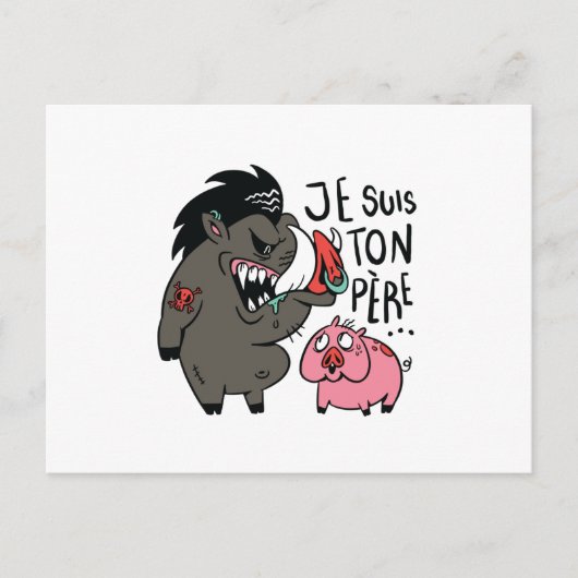 俺はお前の父ワルトホッグで豚だ ポストカード (正面)