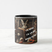 俺はここにいる俺は起きてる押すな！共有編集可能 マグカップ (中央)