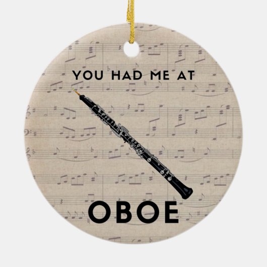 俺はオボエのユーモアおもしろいを交わした セラミックオーナメント (裏面)