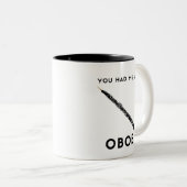 俺はオボエのユーモアおもしろいを交わした ツートーンマグカップ (正面右)