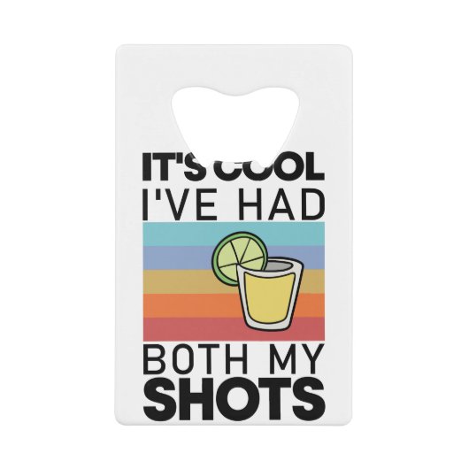 俺はカッコいい両方ともテキーラを持っおもしろいた クレジットカード栓抜き (正面)