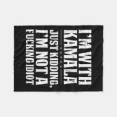 俺はカマラと一緒にいるから嘘つきじゃない フリースブランケット (正面(横))