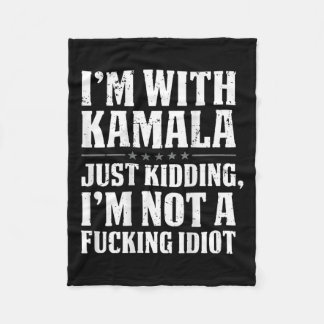 俺はカマラと一緒にいるから嘘つきじゃない フリースブランケット