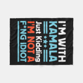 俺はカマラと一緒にいるから嘘つきじゃない フリースブランケット (正面(横))