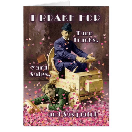 俺はサスカッチとバレンタインデーのカードで休む (正面)