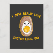 俺はスコッチエッグが大好きだぜ!かわいいスコッチ ポストカード (正面)