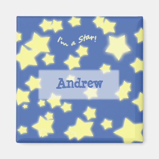 俺はスターだ!名前ブルー/イエローマグネット マグネット (正面)