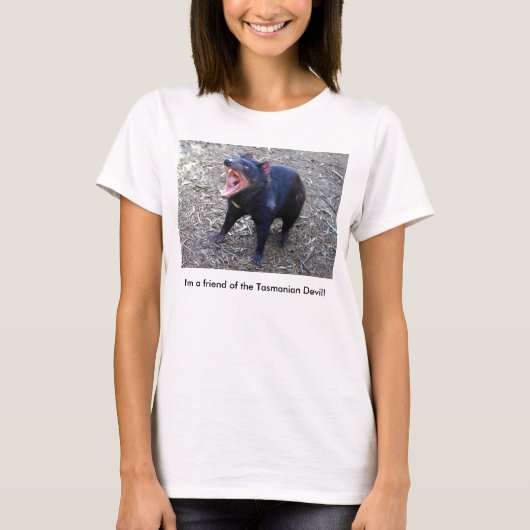 俺はタスマニアの悪魔の友達だ! Tシャツ (正面)