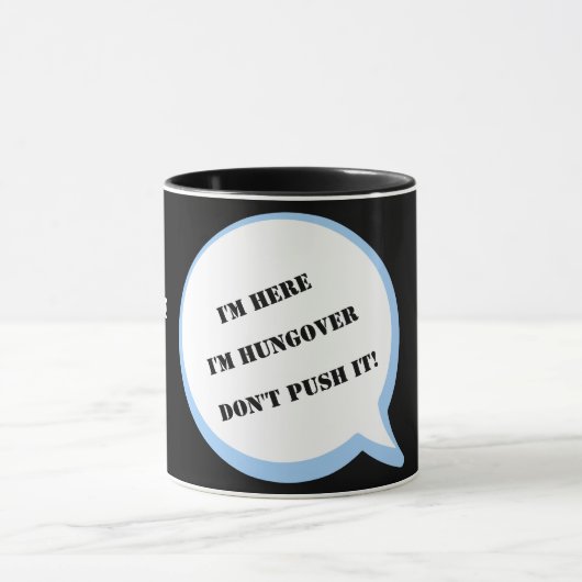 俺はハンゴバーだ押すな！編集可能 マグカップ (中央)