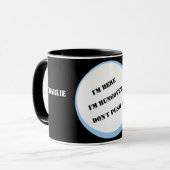 俺はハンゴバーだ押すな！編集可能 マグカップ (正面左)